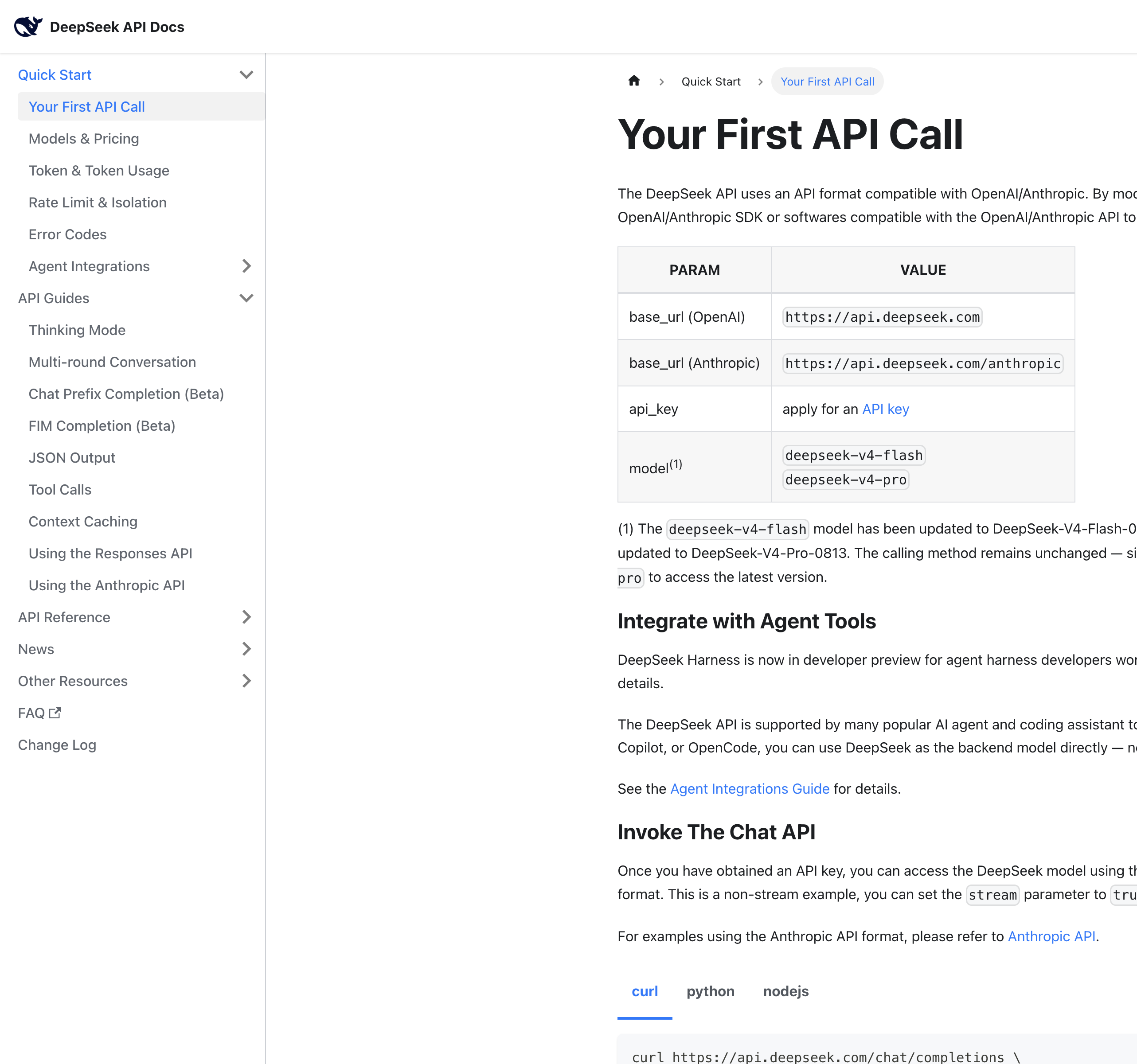 DeepSeek API Docs